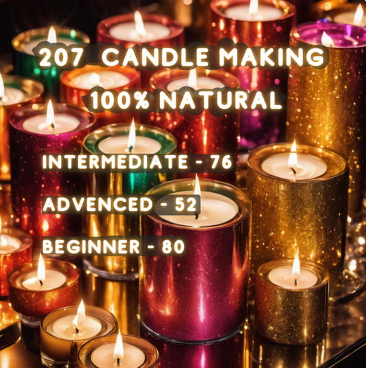 207 Natural Candle Recipes: Beginner to Advanced (PDF Pattern)